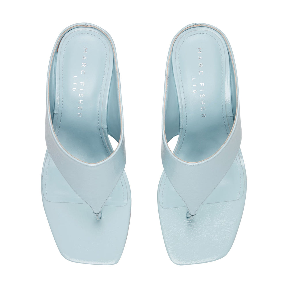 Adia Leather Thong Sandal - Light Blue Leather / Marc Fisher Online