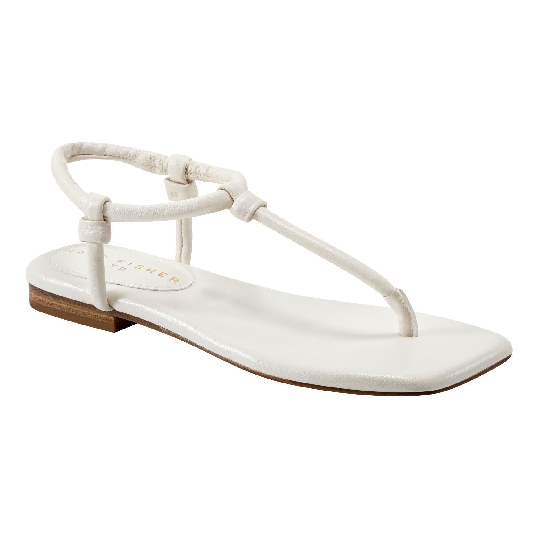 Maycee Thong Flat Leather Sandal - Chic Cream Leather / Marc Fisher Sale