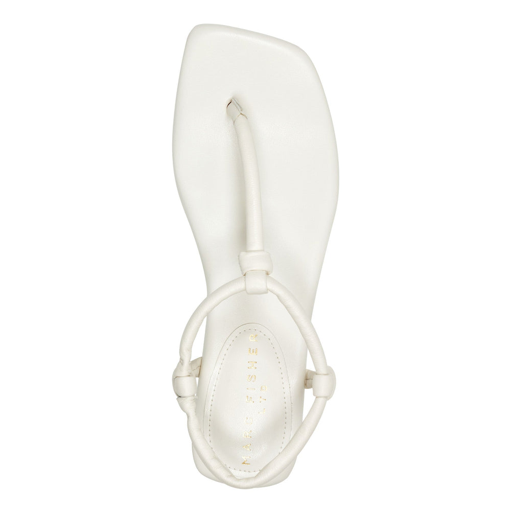 Maycee Thong Flat Leather Sandal - Chic Cream Leather / Marc Fisher Sale