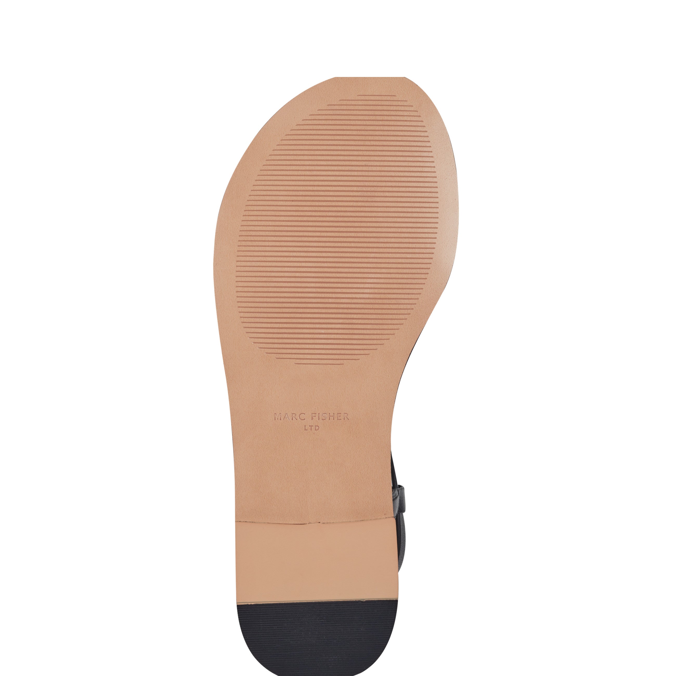 Lille Thong Flat Leather Sandal - Black Leather / Marc Fisher Outlet