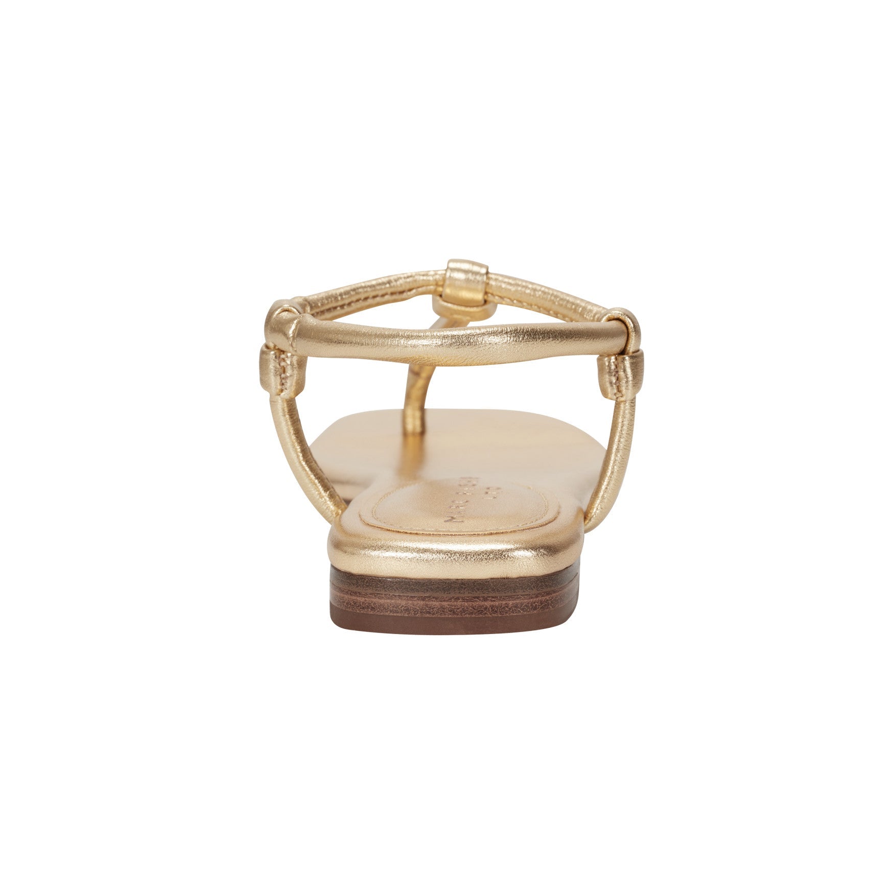 Maycee Thong Flat Leather Sandal - Gold Leather / Marc Fisher US