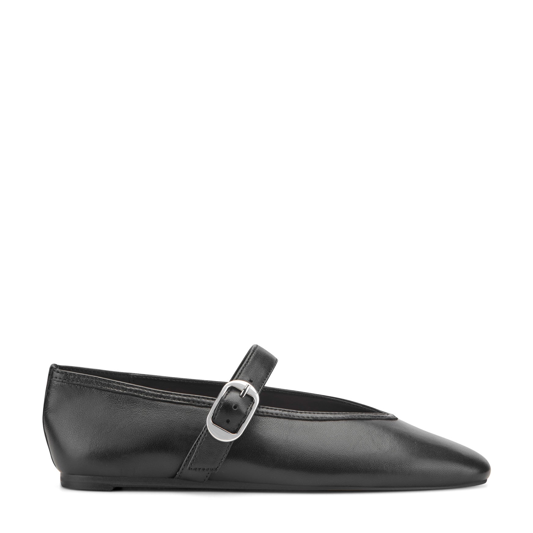 Godea Mary Jane Ballet Flat - Black Leather / Marc Fisher For Sale