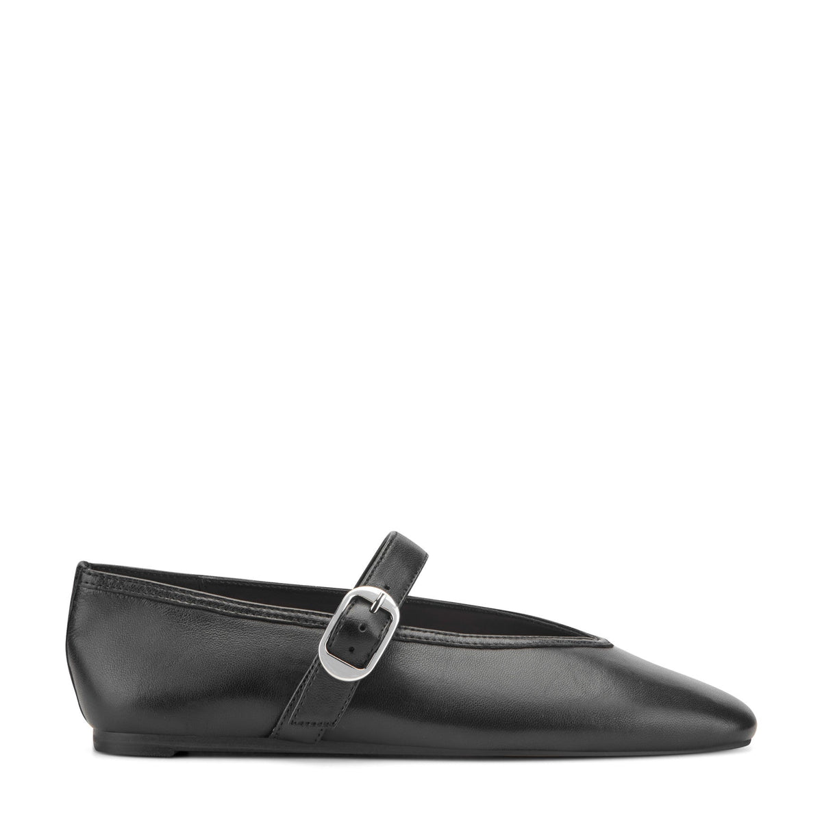 Godea Mary Jane Ballet Flat - Black Leather / Marc Fisher For Sale