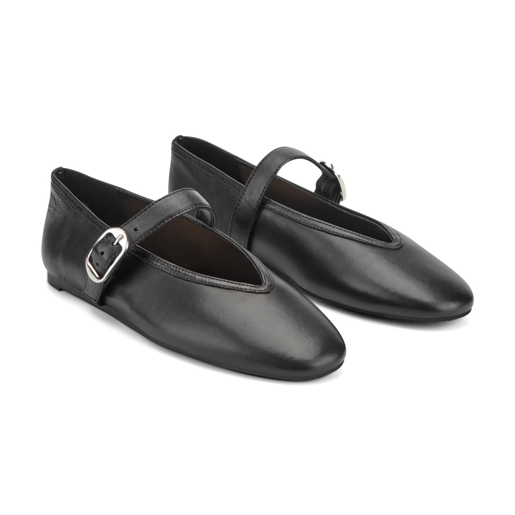 Godea Mary Jane Ballet Flat - Black Leather / Marc Fisher For Sale