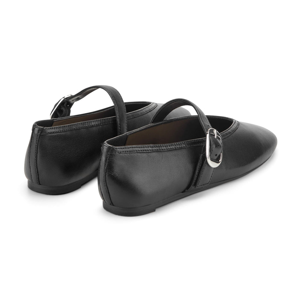 Godea Mary Jane Ballet Flat - Black Leather / Marc Fisher For Sale