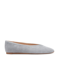Gradi Leather Ballet Flat - Light Grey Suede / Marc Fisher Outlet