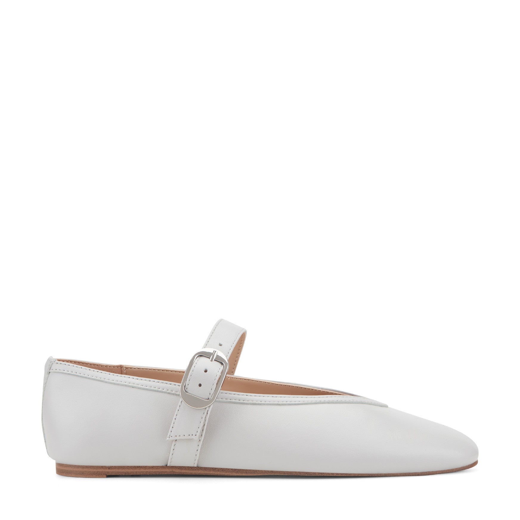 Godea Mary Jane Ballet Flat - White Leather / Marc Fisher On Sale