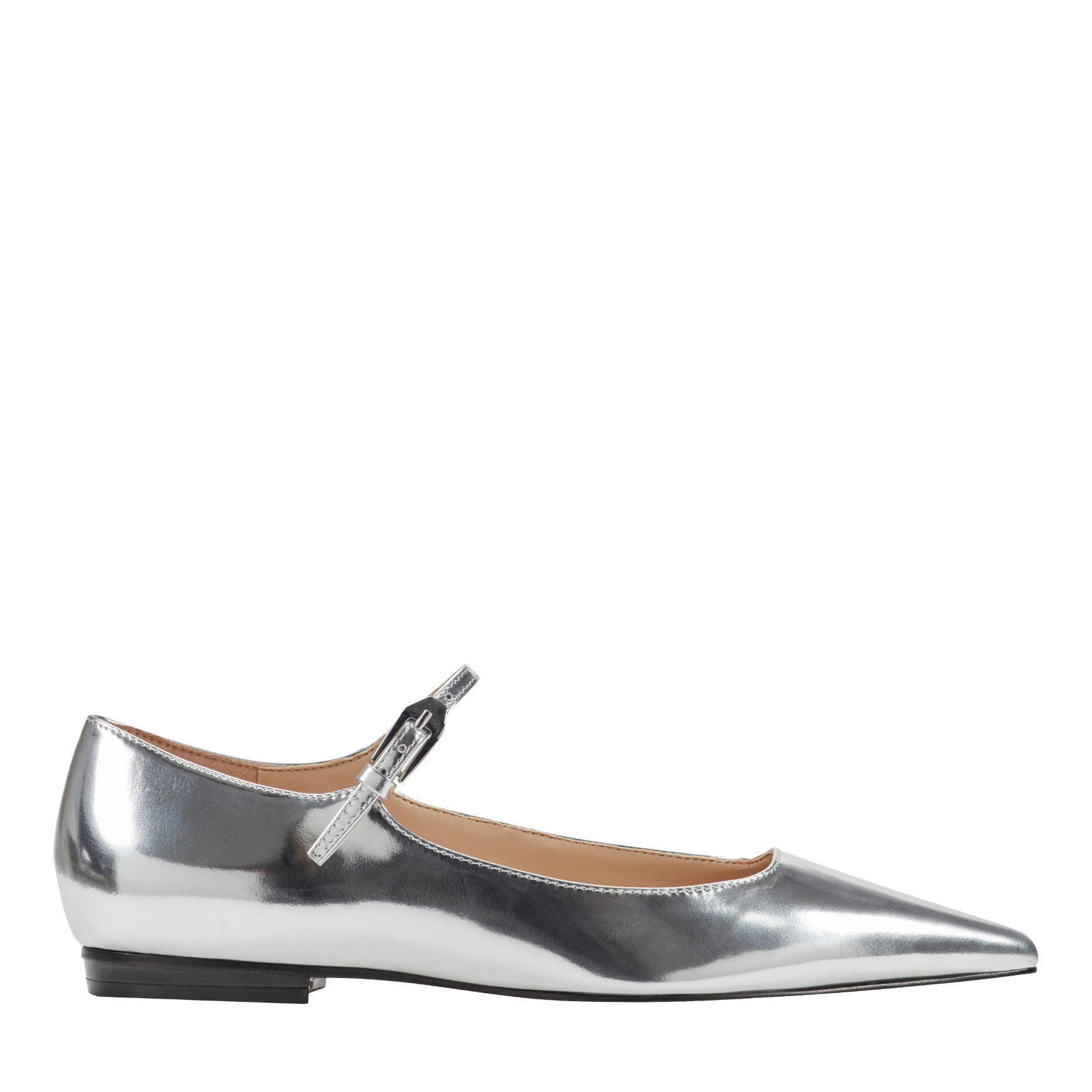 Trella Leather Mary Jane Flat - Silver Metallic / Marc Fisher Online