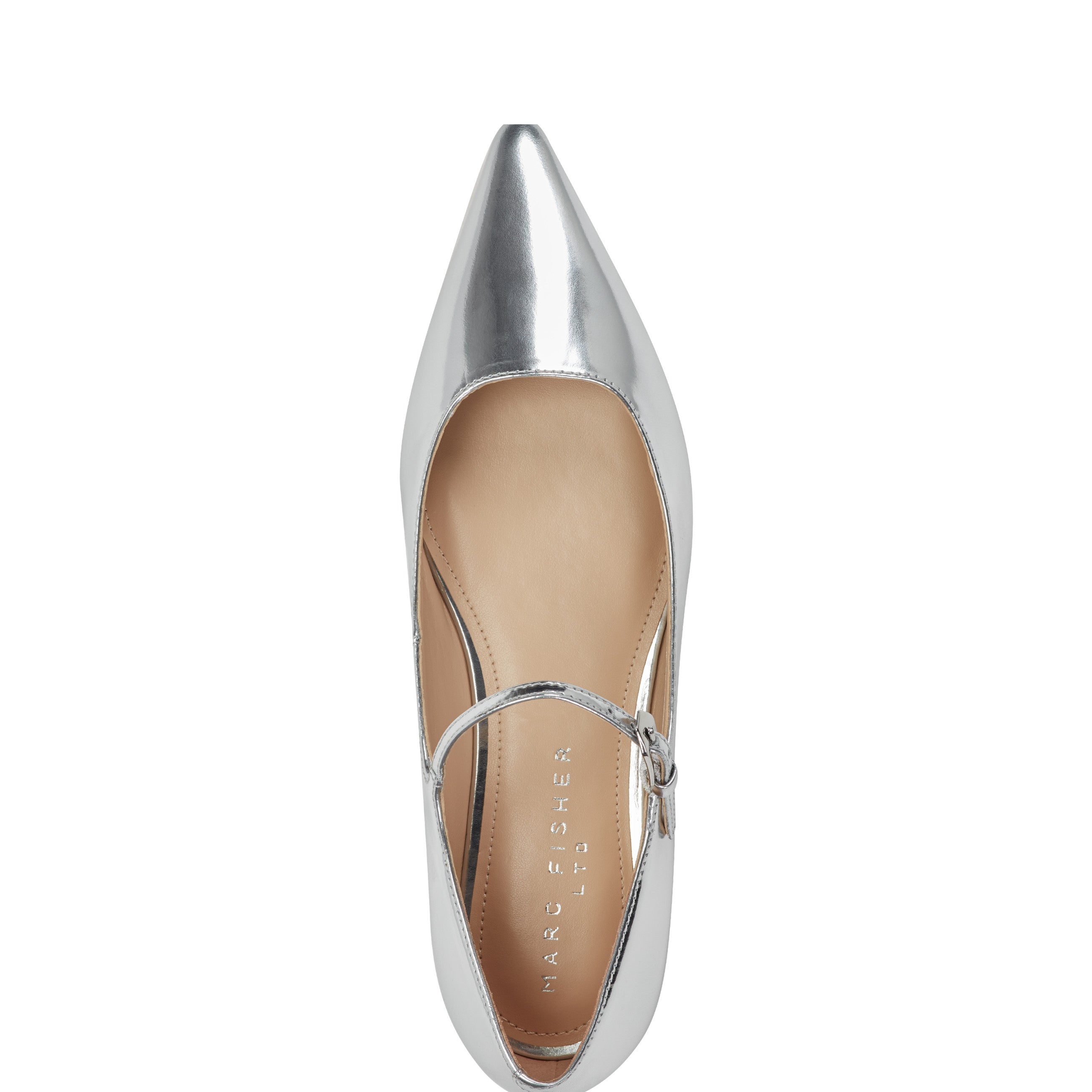 Trella Leather Mary Jane Flat - Silver Metallic / Marc Fisher Online