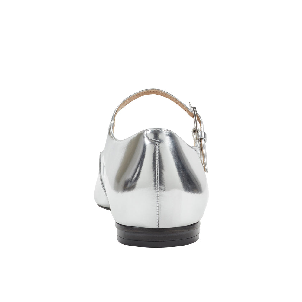 Trella Leather Mary Jane Flat - Silver Metallic / Marc Fisher Online