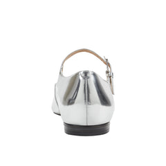 Trella Leather Mary Jane Flat - Silver Metallic / Marc Fisher Online