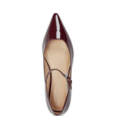 Trella Leather Mary Jane Flat - Dark Red Patent Leather / Marc Fisher For Sale