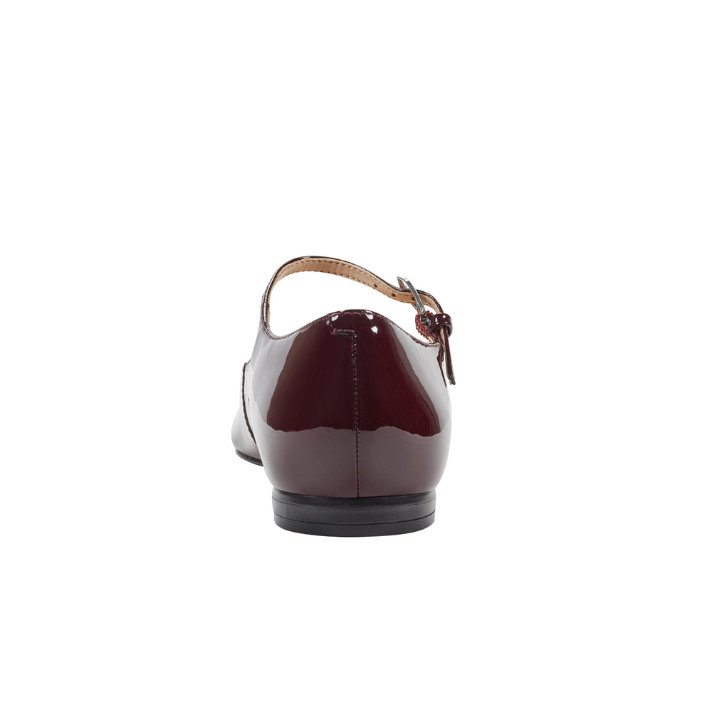 Trella Leather Mary Jane Flat - Dark Red Patent Leather / Marc Fisher For Sale