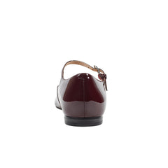 Trella Leather Mary Jane Flat - Dark Red Patent Leather / Marc Fisher For Sale