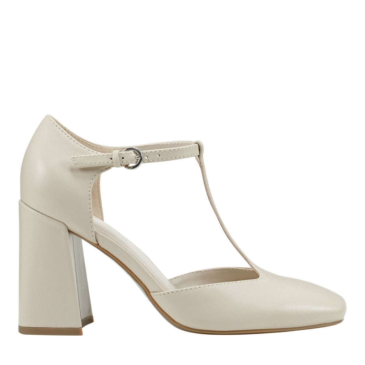 Cyrene T-Strap Pump - Chic Cream / Marc Fisher Outlet