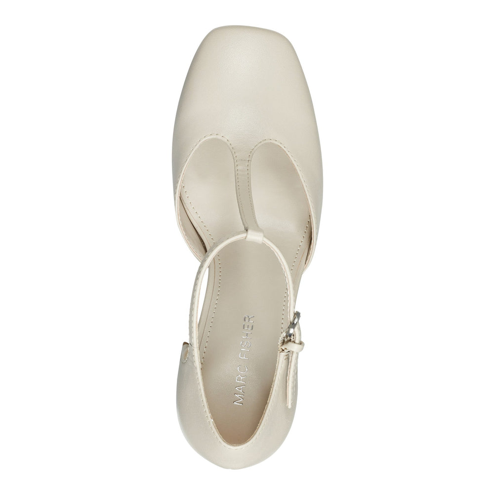 Cyrene T-Strap Pump - Chic Cream / Marc Fisher Outlet