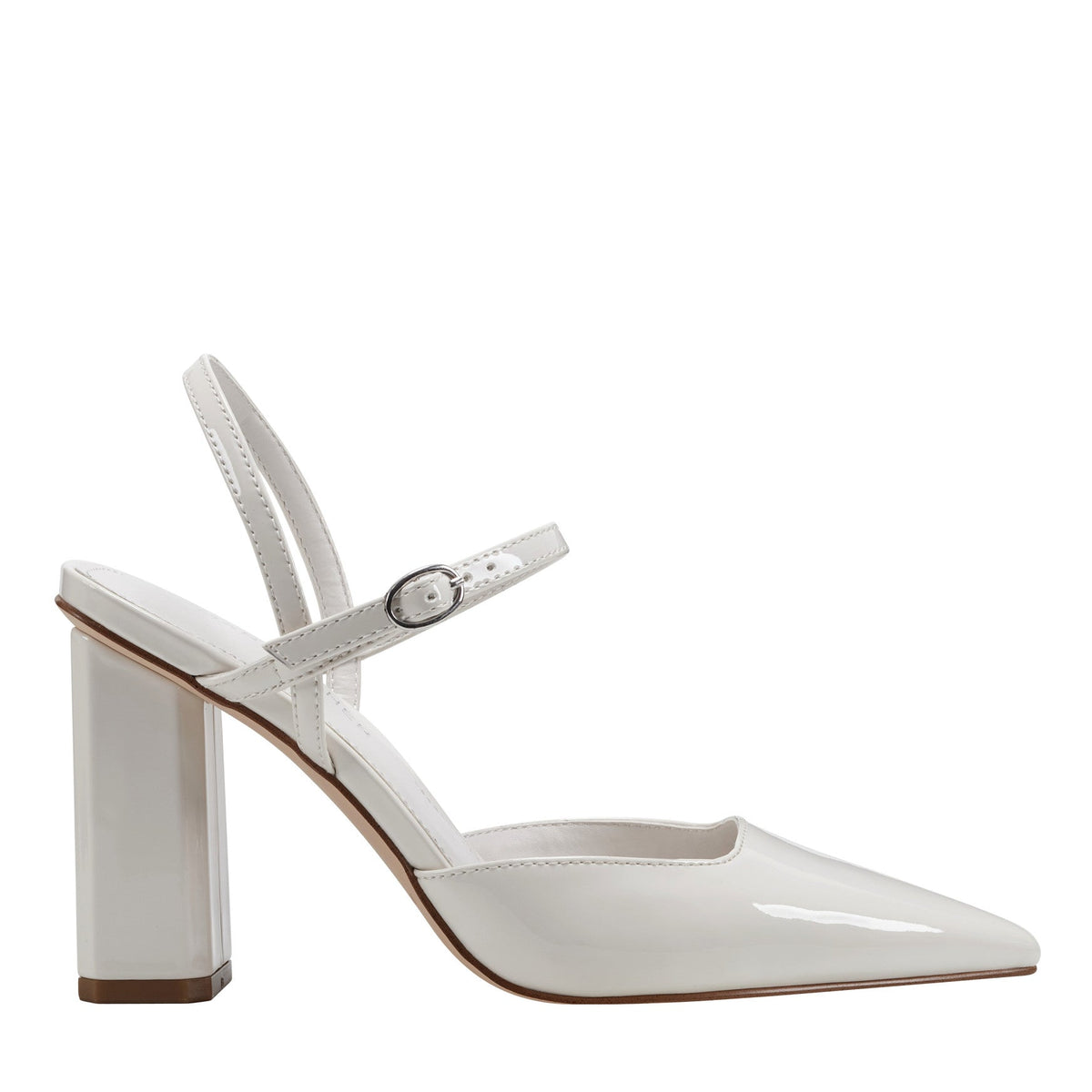 Doster Pointy Toe Slingback - Chic Cream Patent / Marc Fisher On Sale