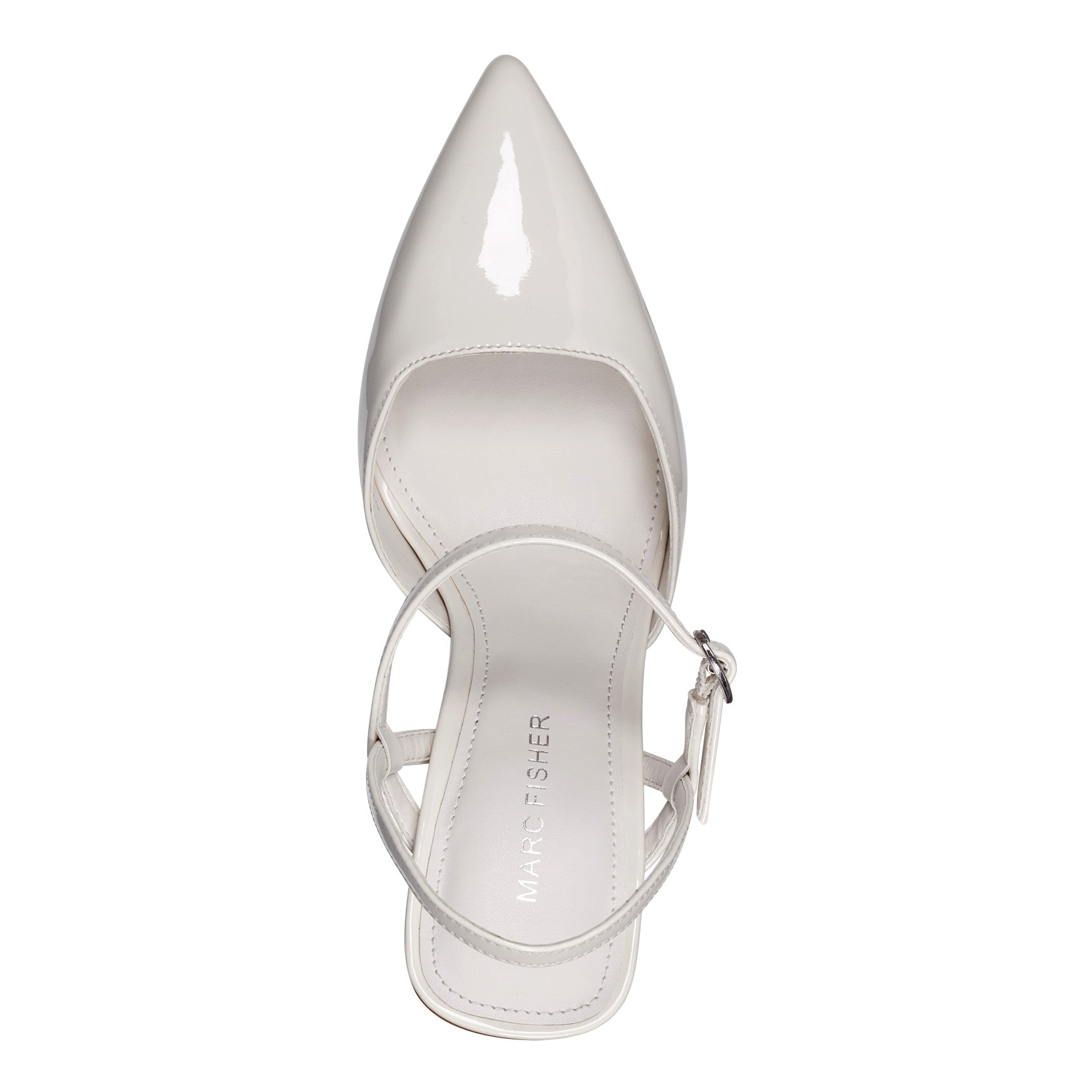 Doster Pointy Toe Slingback - Chic Cream Patent / Marc Fisher On Sale