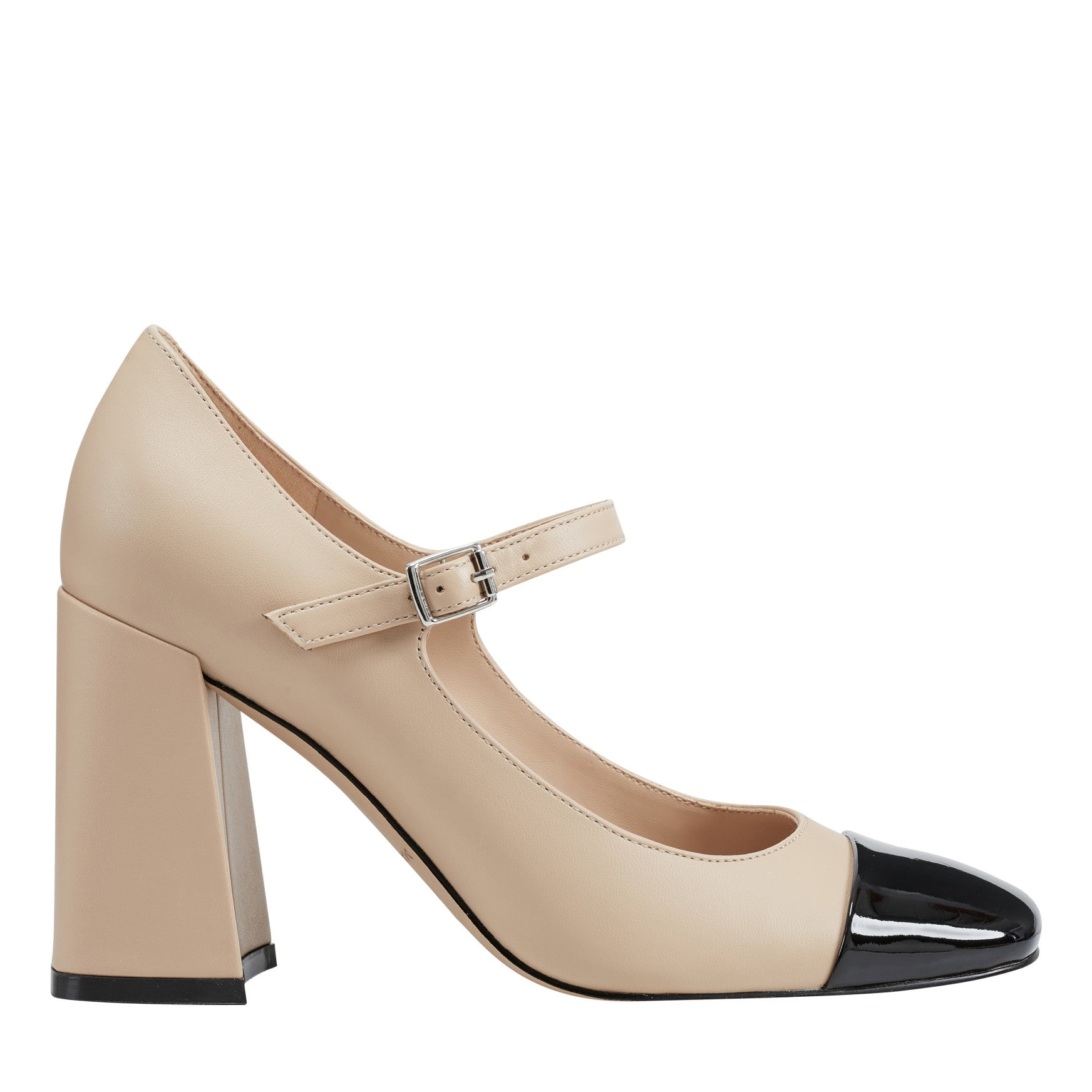 Charine Cap Toe Mary Jane - Natural/Black / Marc Fisher Online