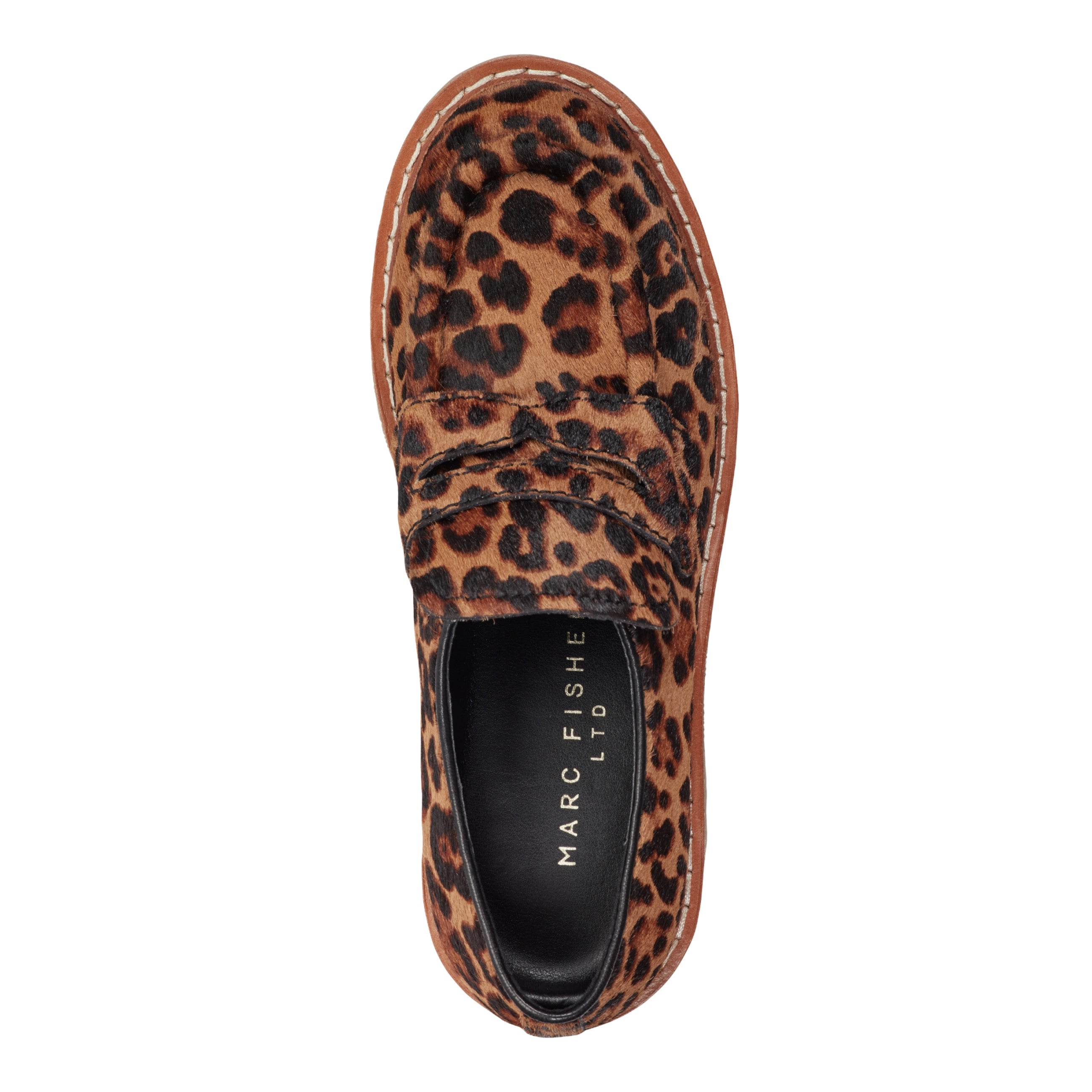 Norton Lug Sole Leather Loafer - Leopard Print Pony Hair / Marc Fisher Sale