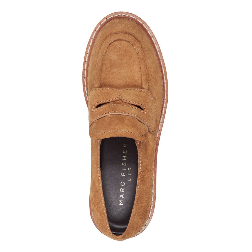 Norton Lug Sole Leather Loafer - Natural Suede / Marc Fisher Outlet