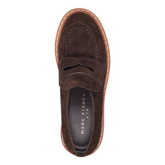 Norton Lug Sole Leather Loafer - Dark Brown Suede / Marc Fisher US