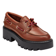 Peyten Leather Lug Sole Loafer - Cognac Leather / Marc Fisher On Sale