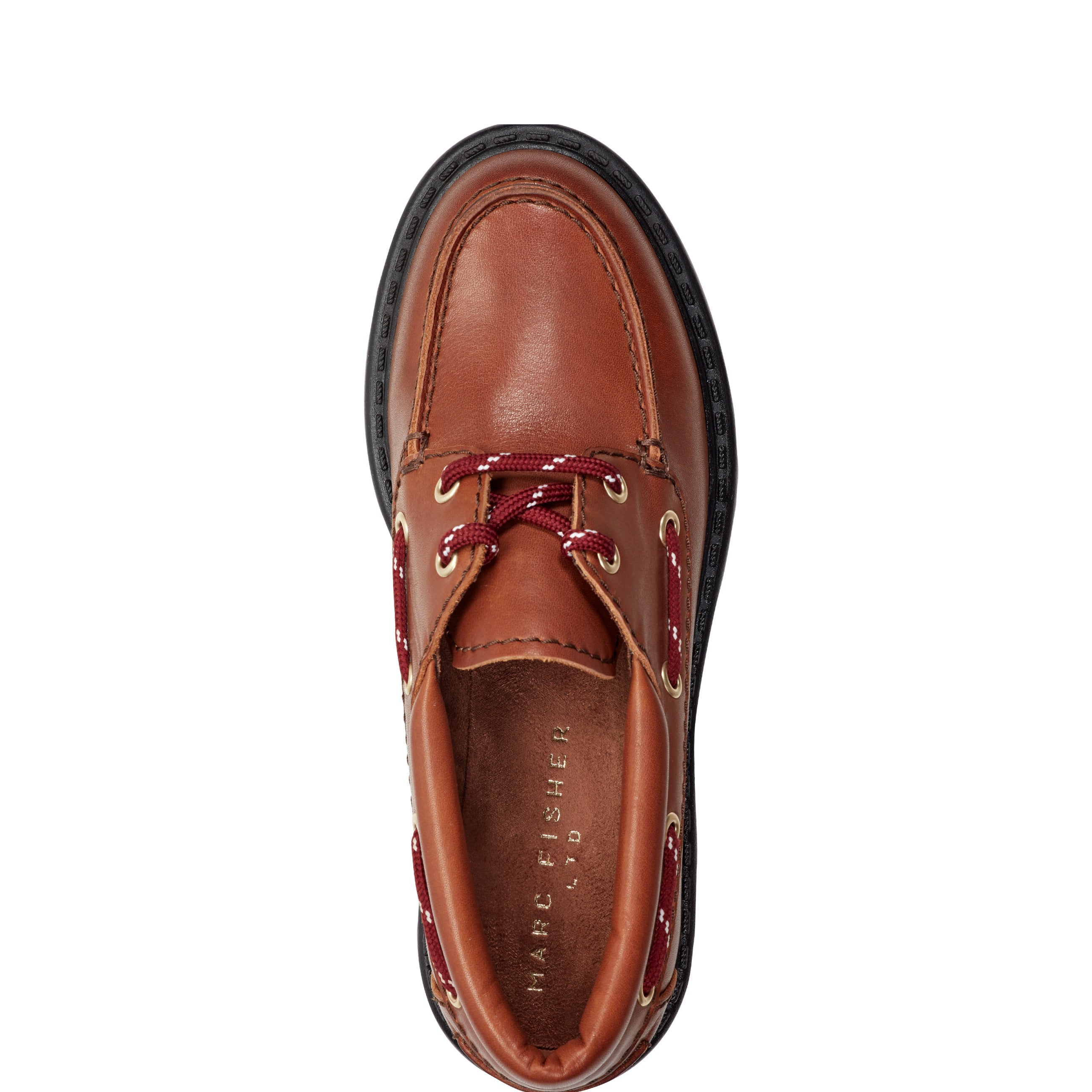Peyten Leather Lug Sole Loafer - Cognac Leather / Marc Fisher On Sale