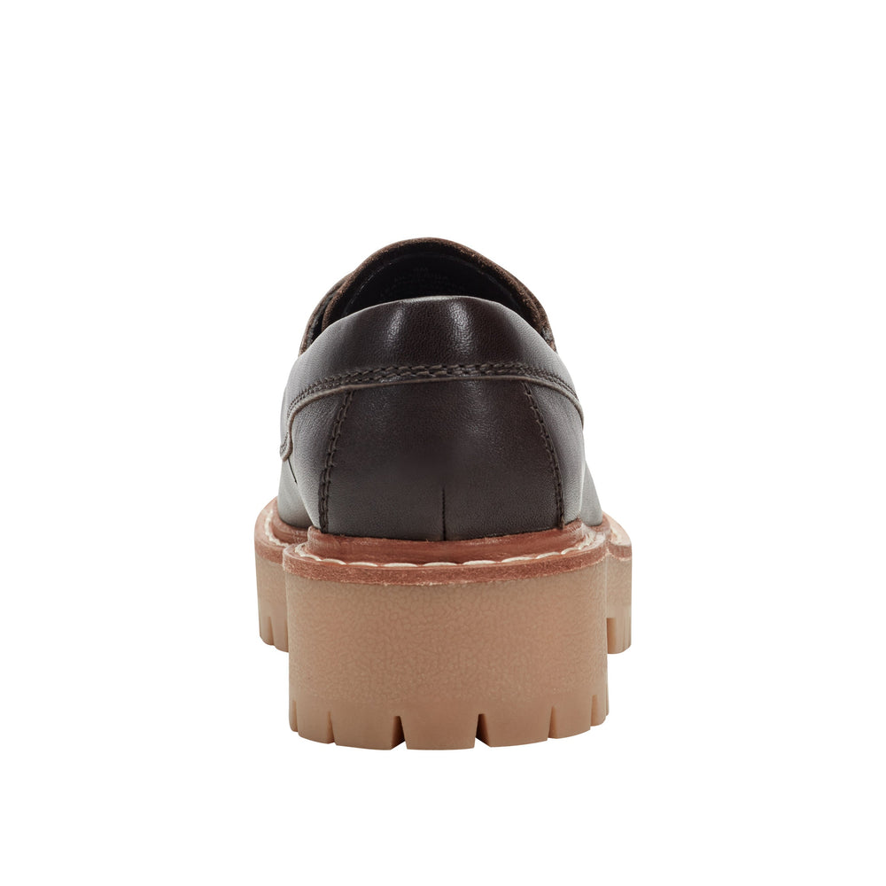 Nerida Lug Sole Leather Loafer - Dark Brown Leather / Marc Fisher Discount