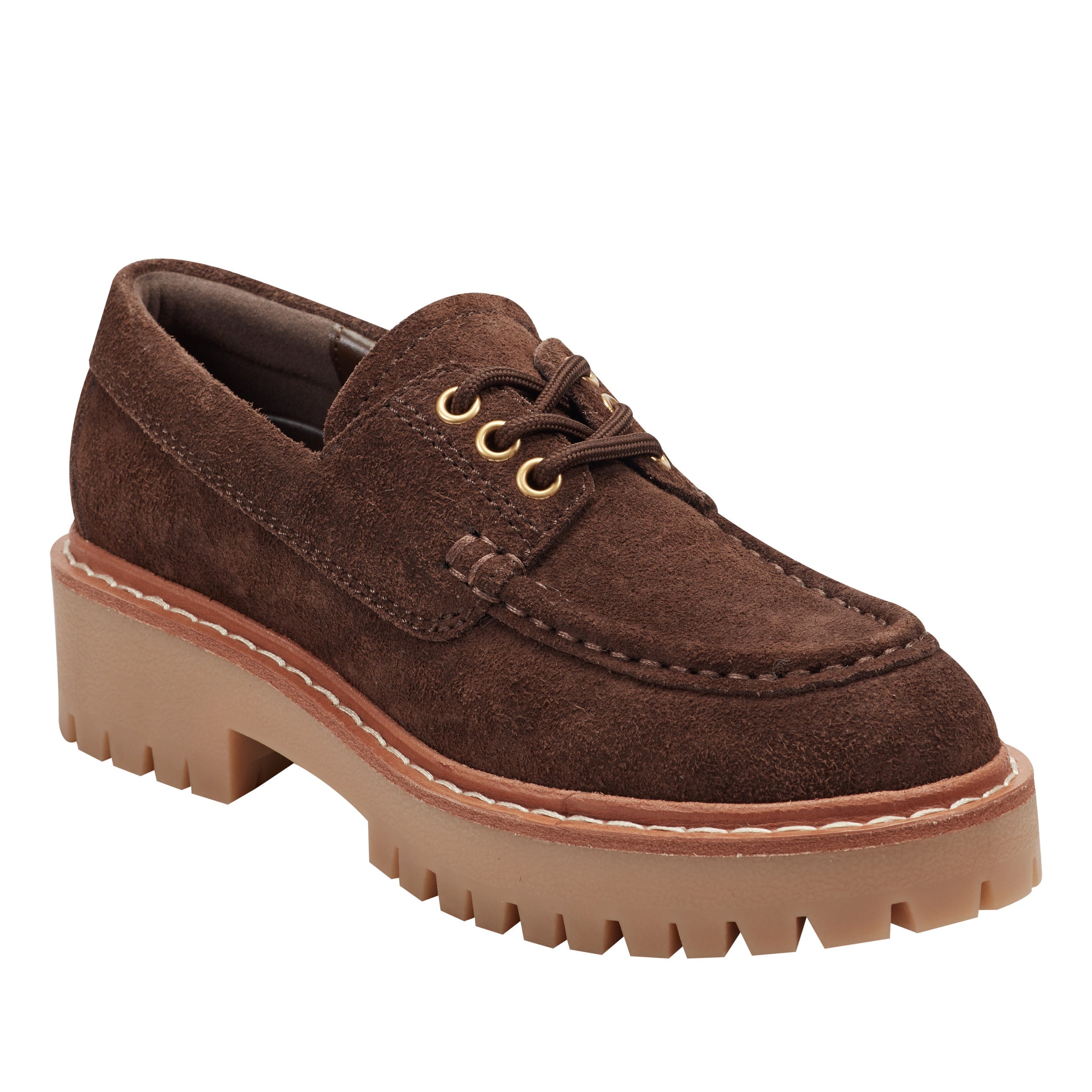 Nerida Lug Sole Leather Loafer - Brown Suede / Marc Fisher For Sale