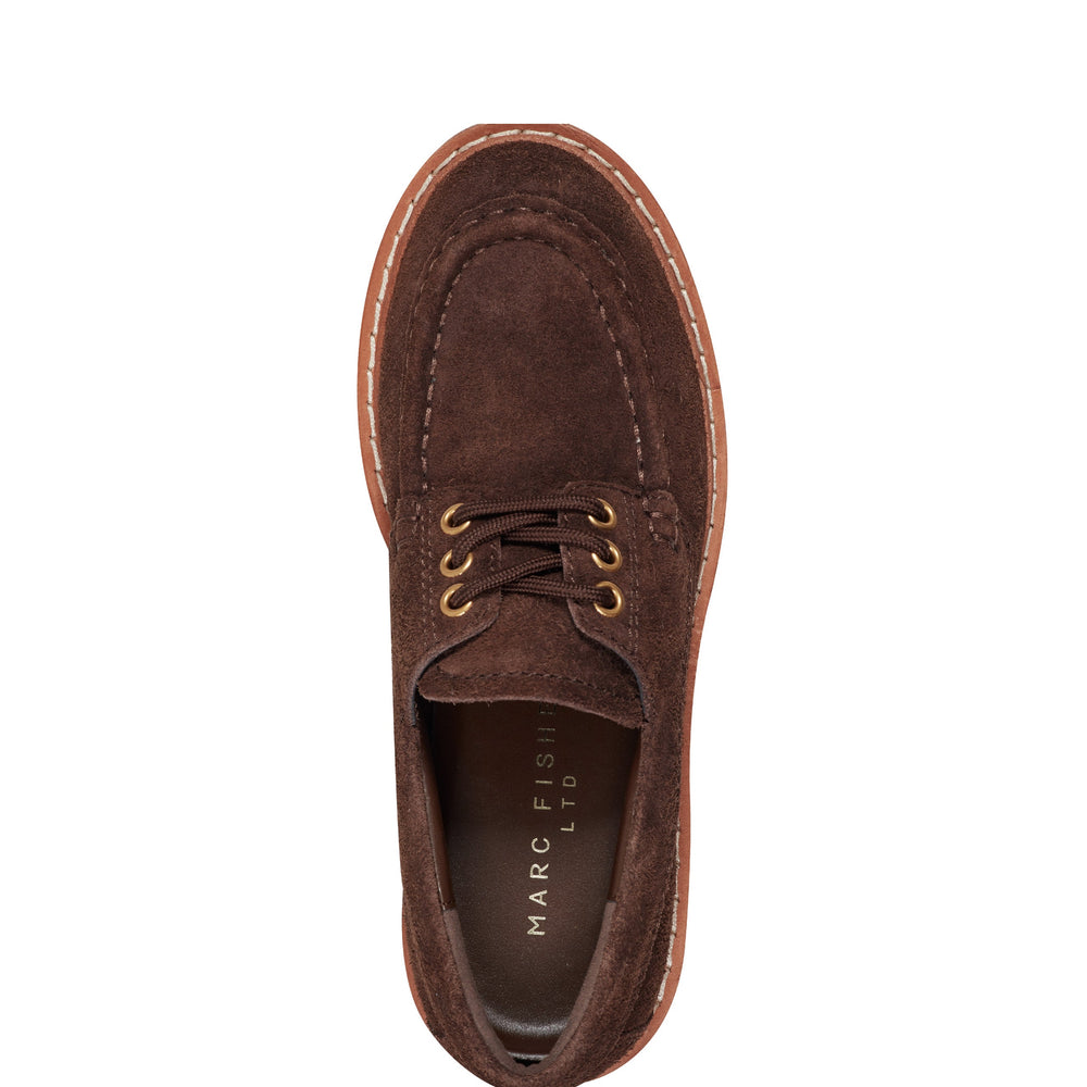 Nerida Lug Sole Leather Loafer - Brown Suede / Marc Fisher For Sale