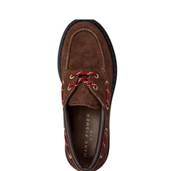 Peyten Leather Lug Sole Loafer - Dark Brown Suede / Marc Fisher Sale