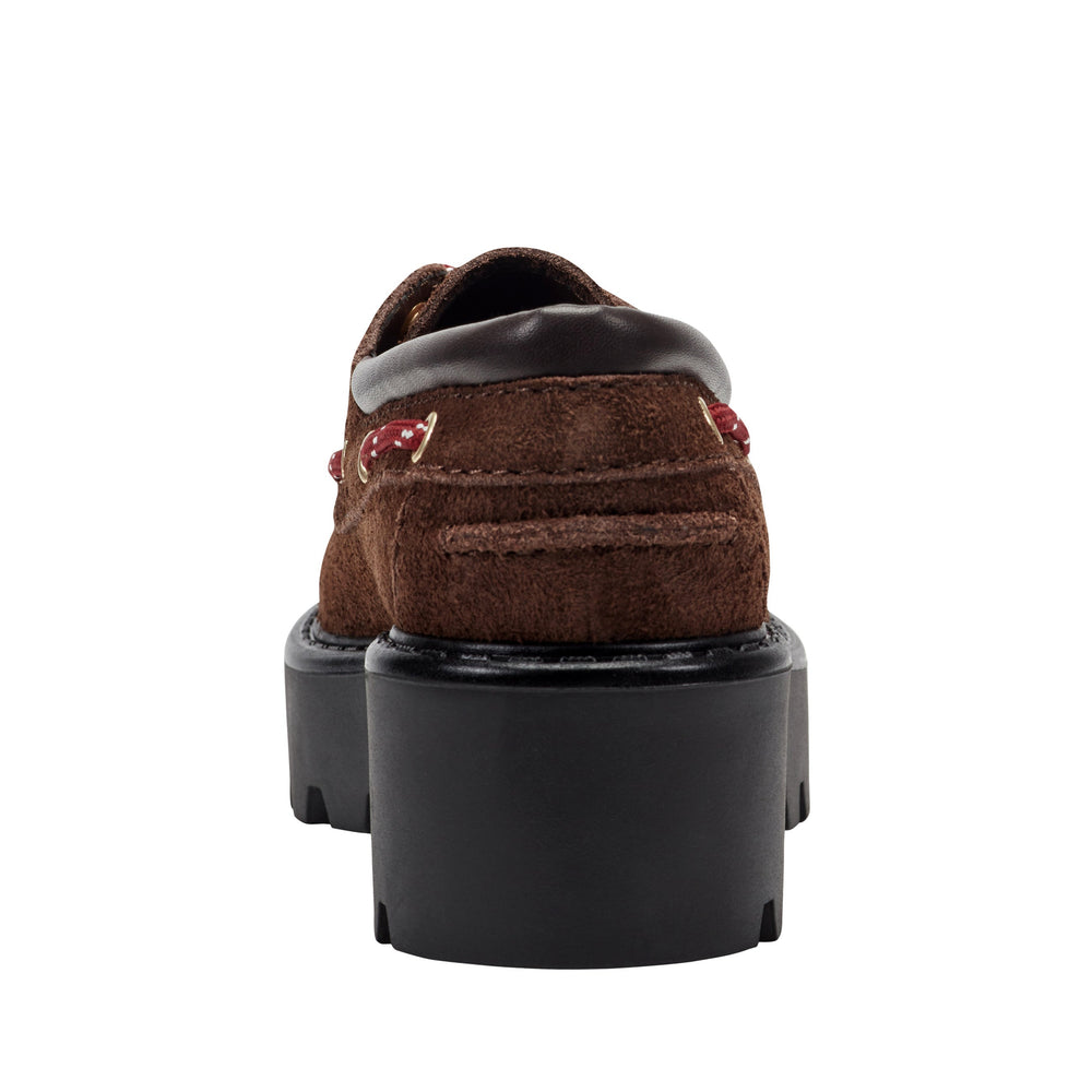 Peyten Leather Lug Sole Loafer - Dark Brown Suede / Marc Fisher Sale