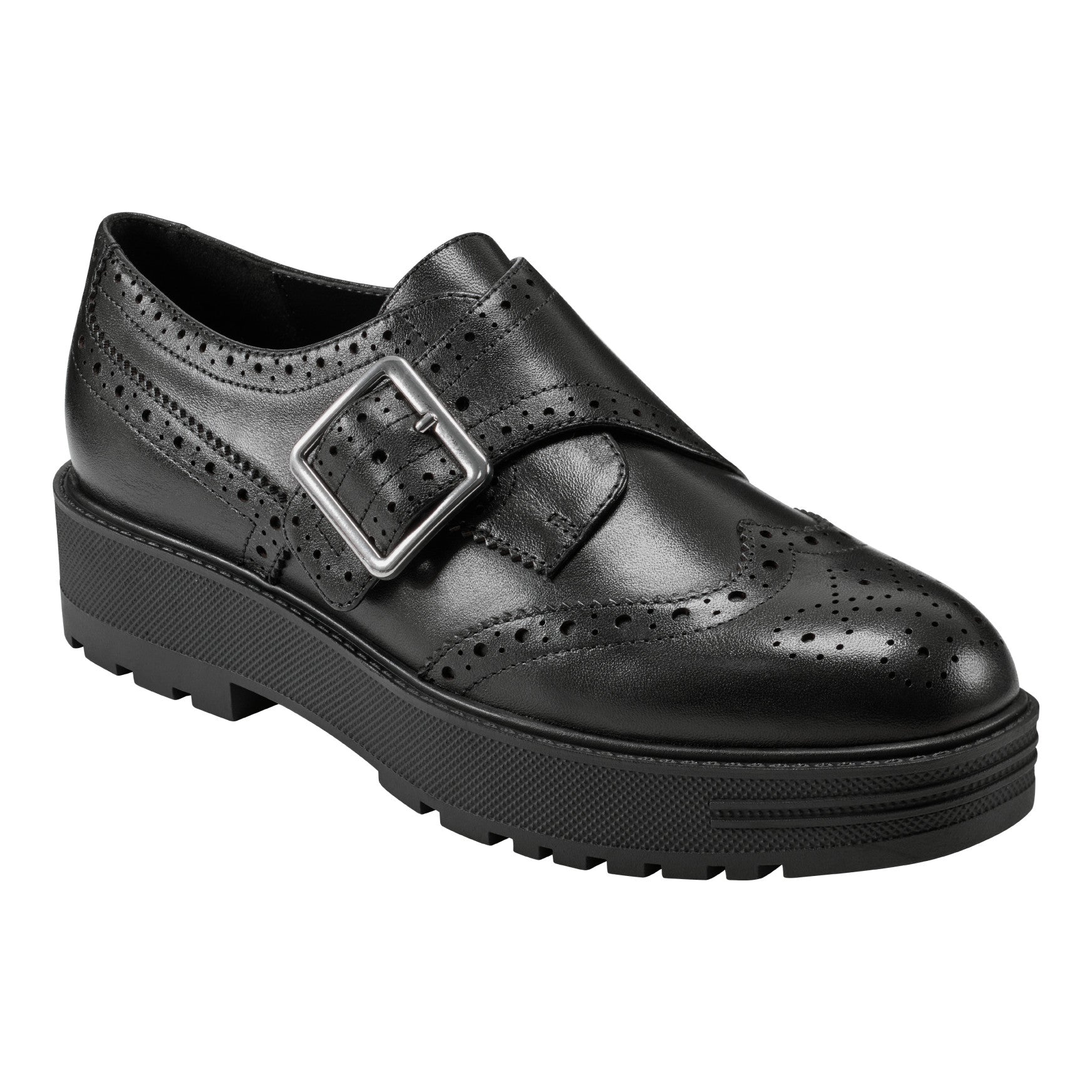 Remona Leather Monk Strap Loafer - Black Leather / Marc Fisher On Sale