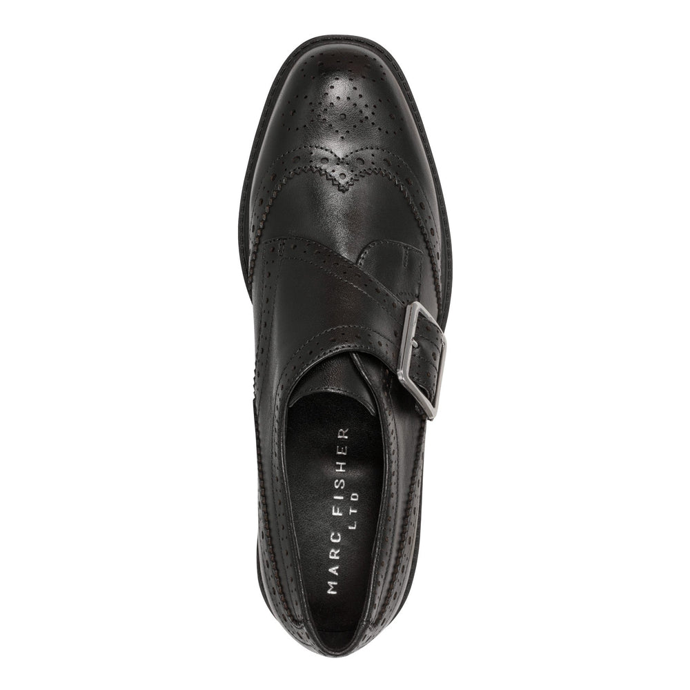 Remona Leather Monk Strap Loafer - Black Leather / Marc Fisher On Sale
