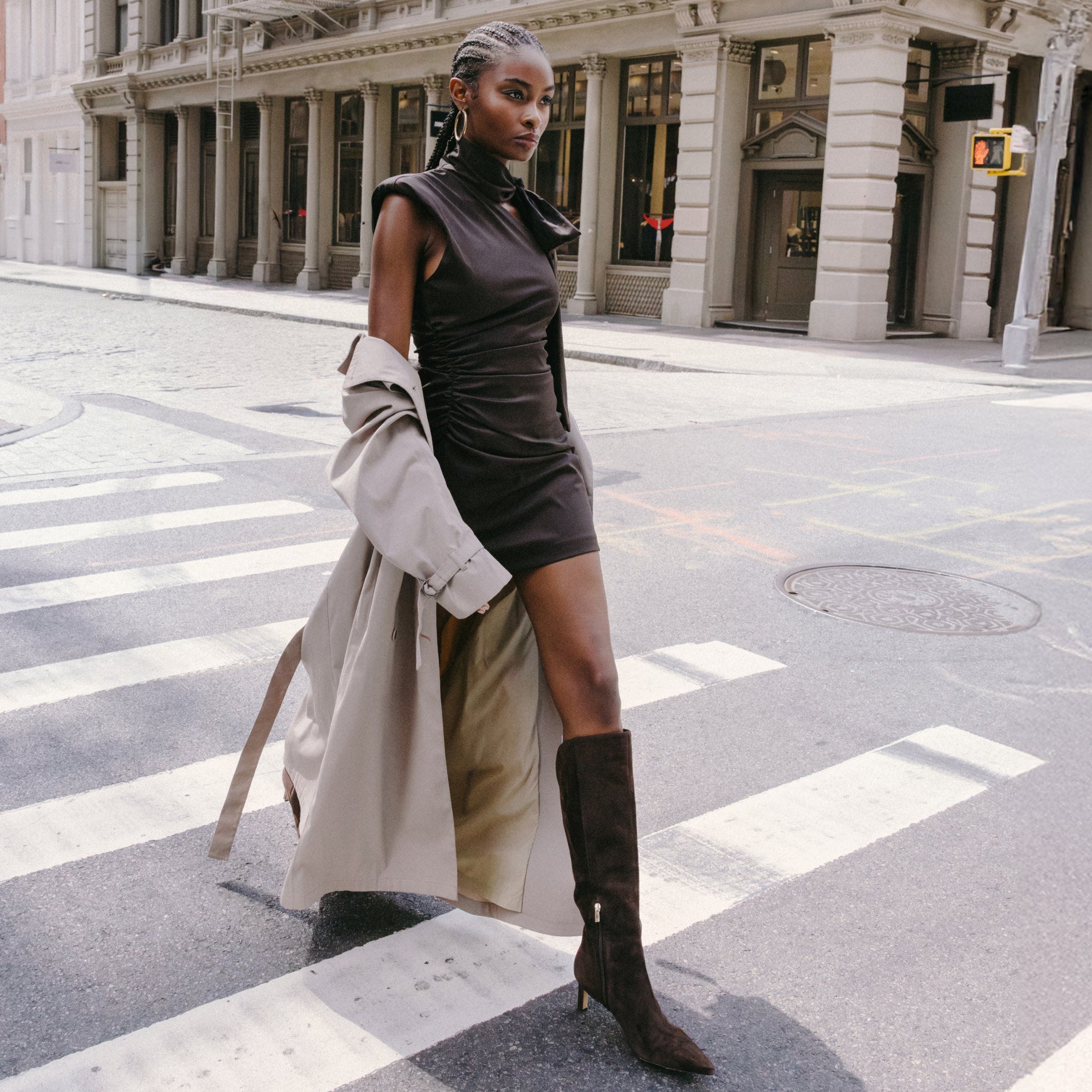 Esmee Leather Boot - Dark Brown Suede / Marc Fisher Online