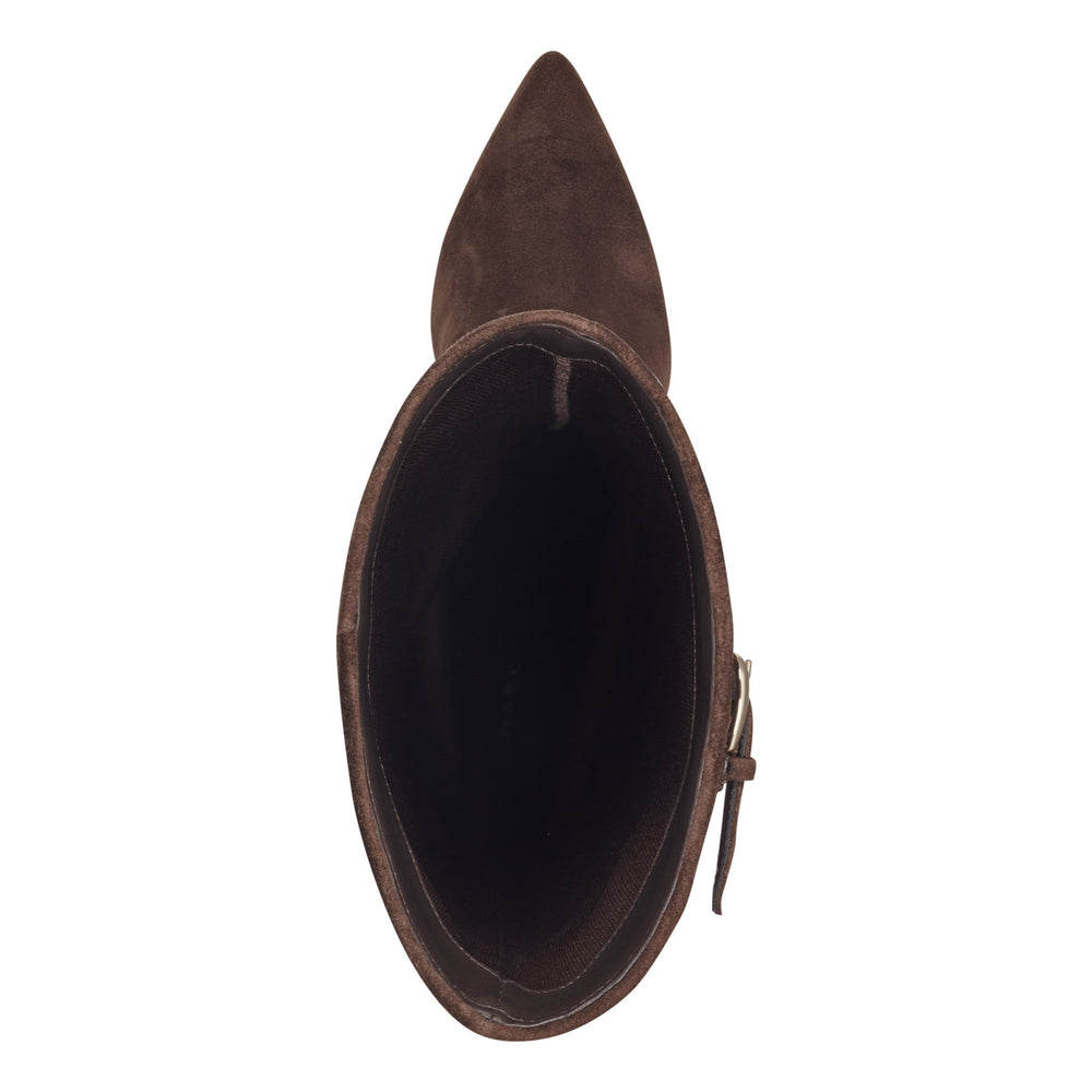 Naples Leather Boot - Dark Brown Suede / Marc Fisher US