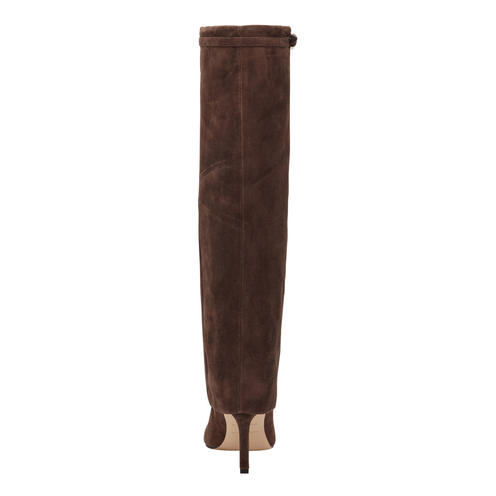 Naples Leather Boot - Dark Brown Suede / Marc Fisher US
