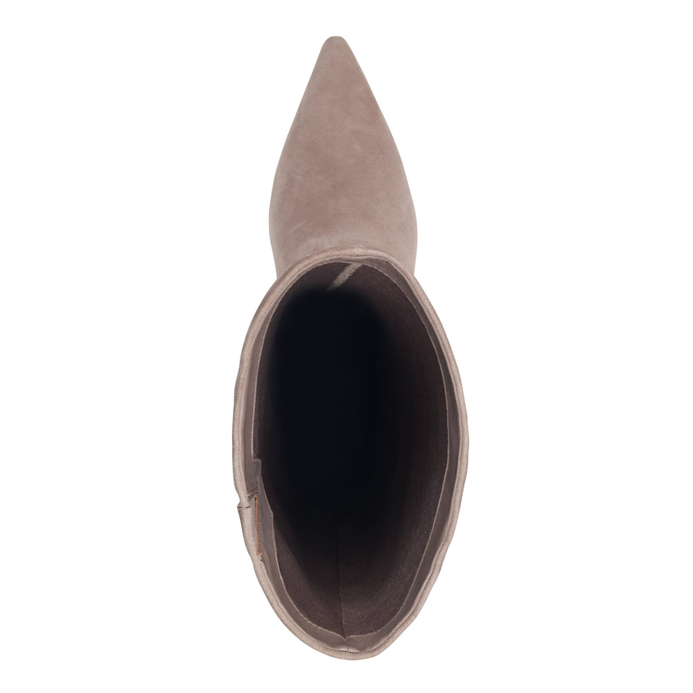 Sabrina Wide Calf Leather Boot - Taupe Suede / Marc Fisher Online