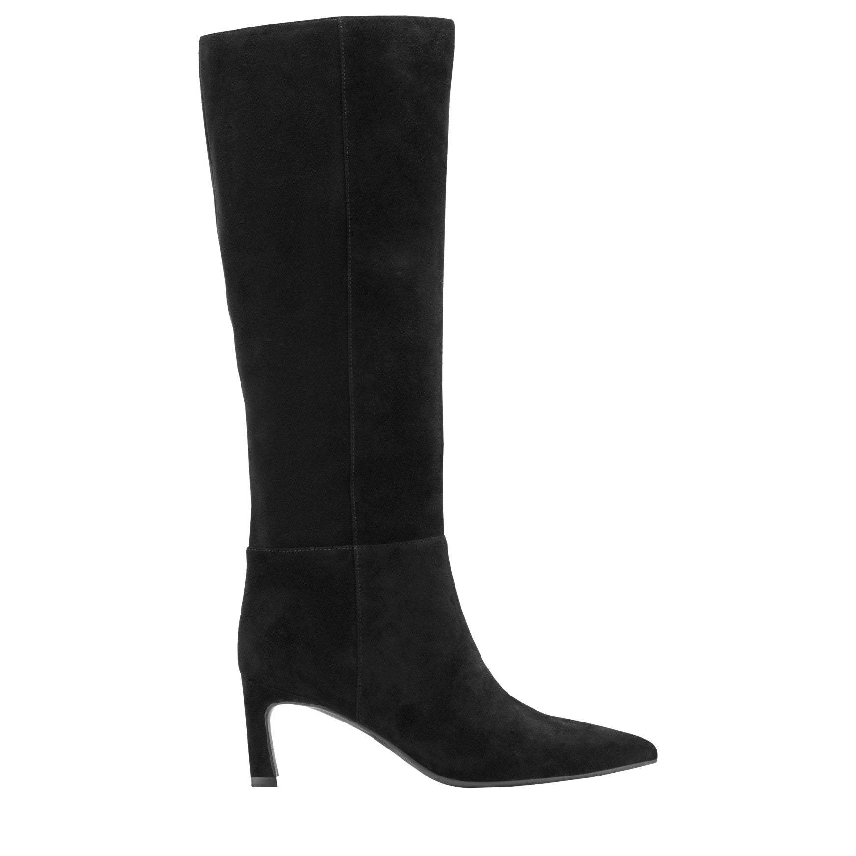 Lucinda Kitten Heel Leather Boot - Black Suede / Marc Fisher For Sale