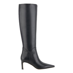 Sabrina Wide Calf Leather Boot - Black Leather / Marc Fisher Sale