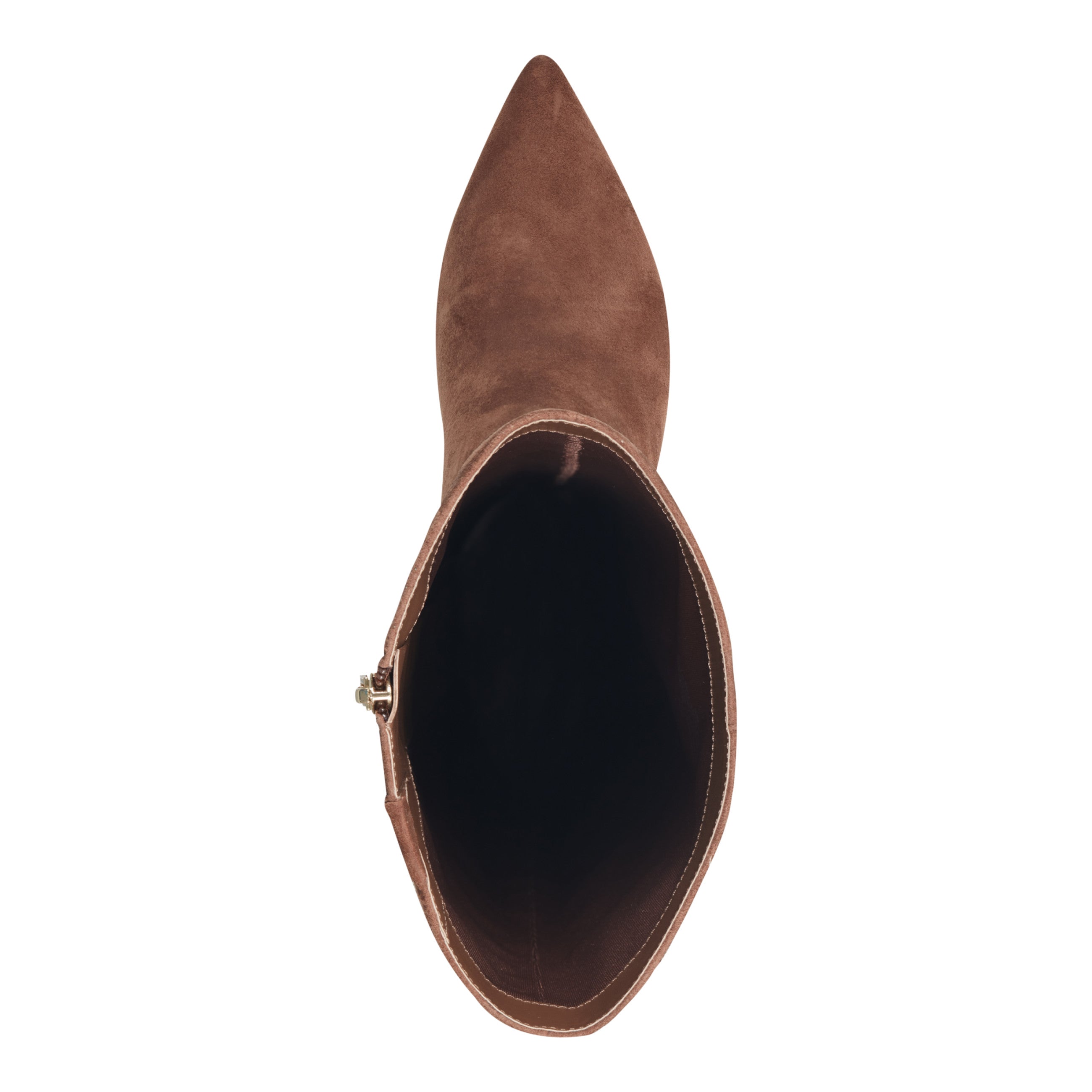 Lucinda Kitten Heel Leather Boot - Tan Suede / Marc Fisher US