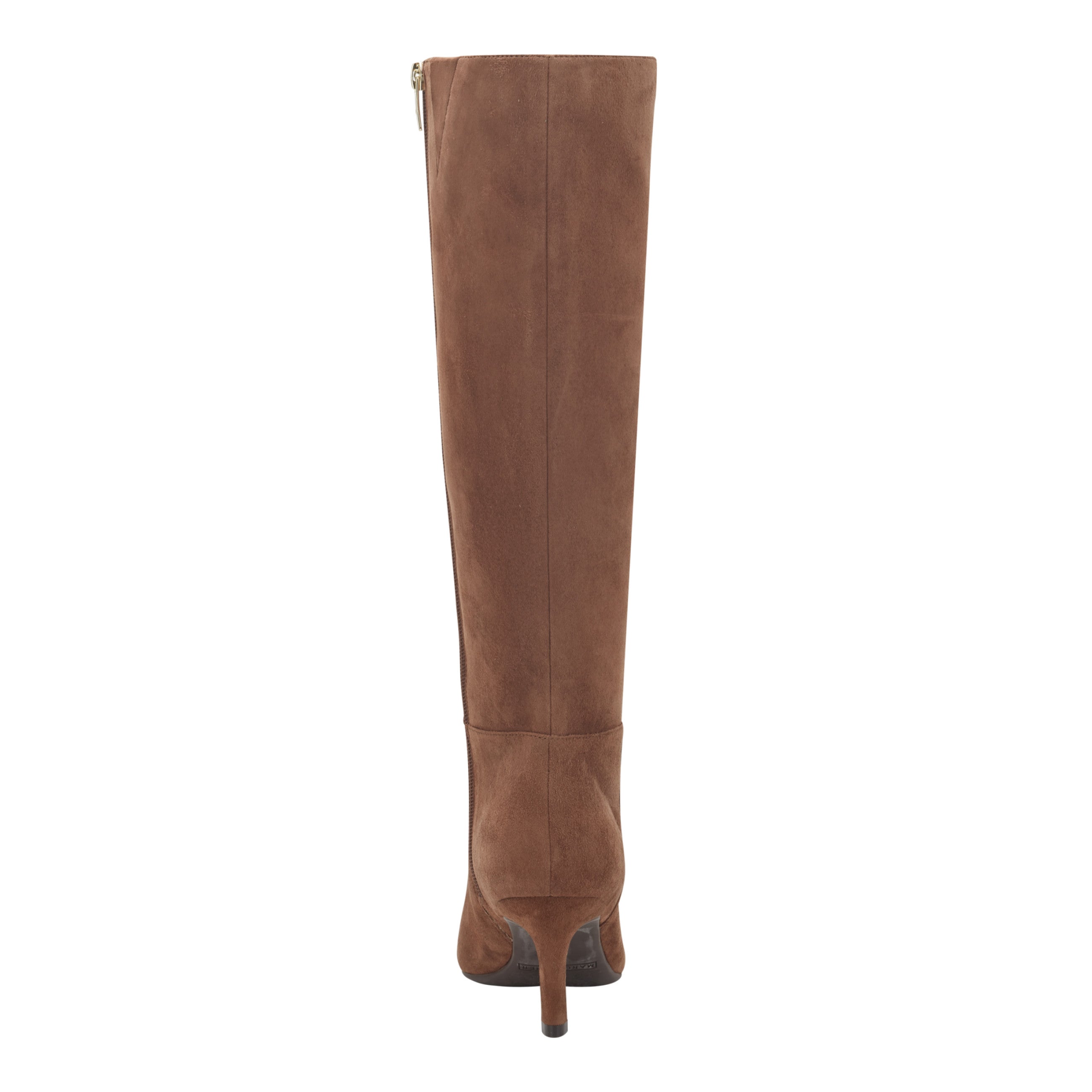 Lucinda Kitten Heel Leather Boot - Tan Suede / Marc Fisher US