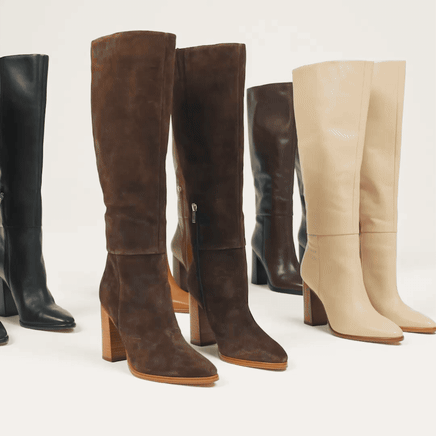 Lannie Dress Leather Boot - Dark Merlot Leather / Marc Fisher On Sale