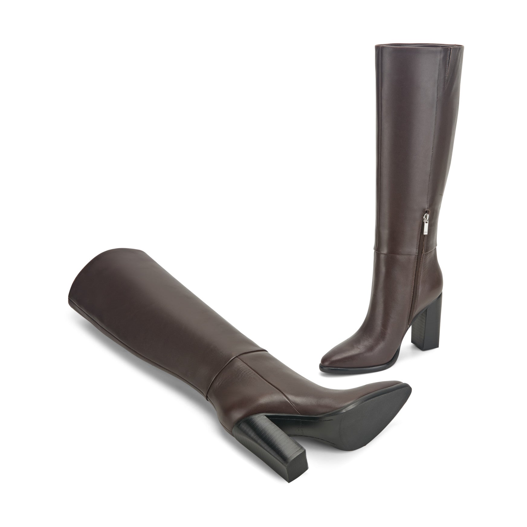 Lannie Dress Leather Boot - Dark Merlot Leather / Marc Fisher On Sale