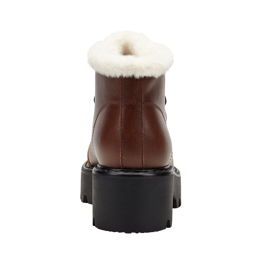 Percy Lug Sole Bootie - Dark Brown Leather / Marc Fisher Outlet