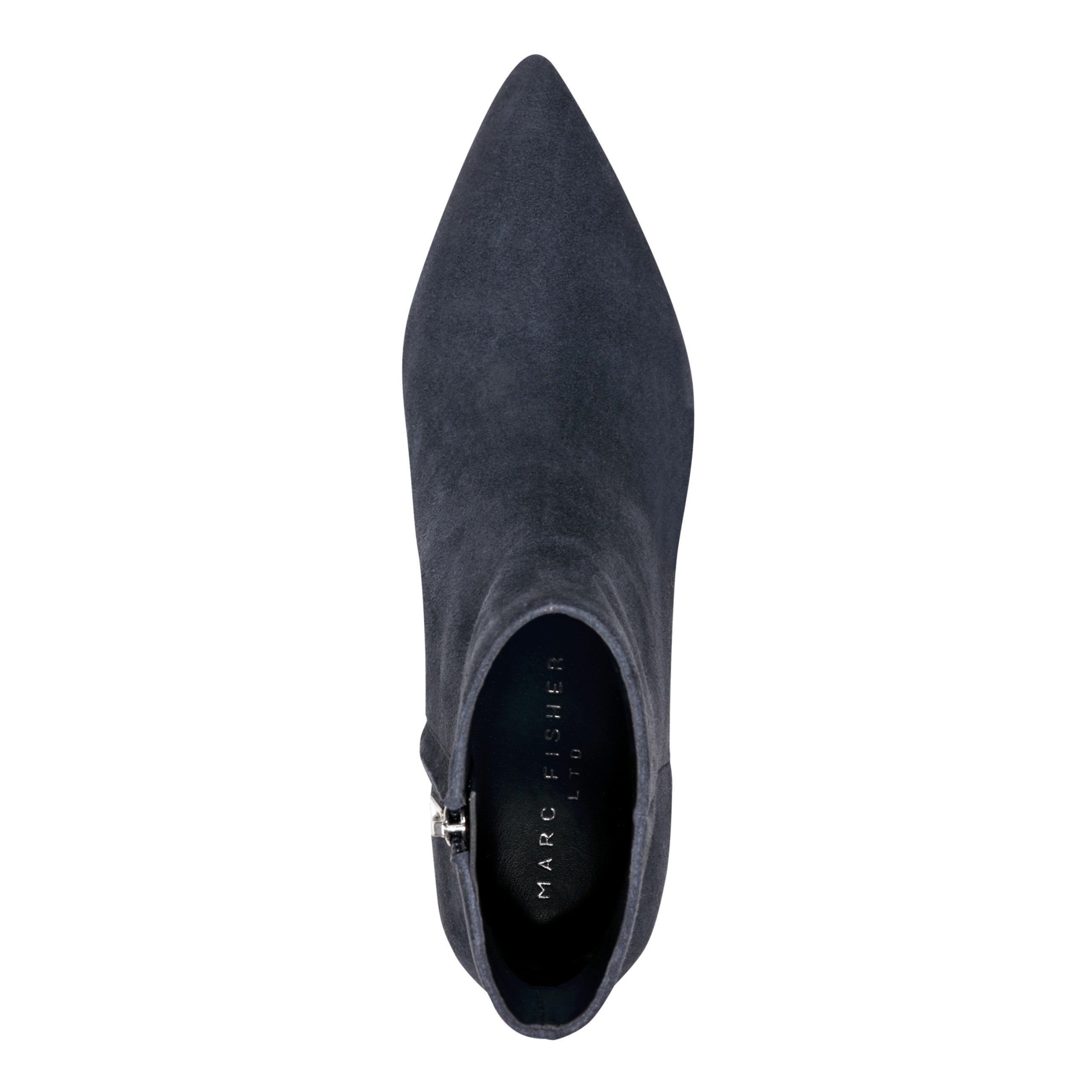 Itzia Ankle Leather Bootie - Navy Suede / Marc Fisher US
