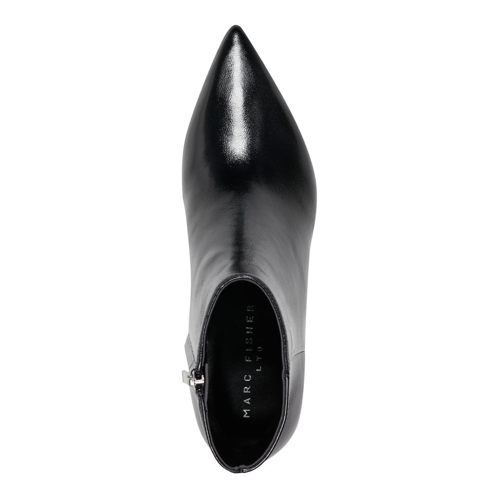 Itzia Ankle Leather Bootie - Black Leather / Marc Fisher On Sale