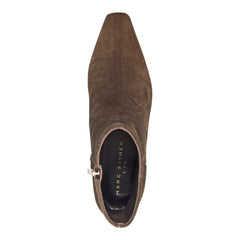 Danai Kitten Heel Leather Ankle Bootie - Dark Brown Suede / Marc Fisher Discount