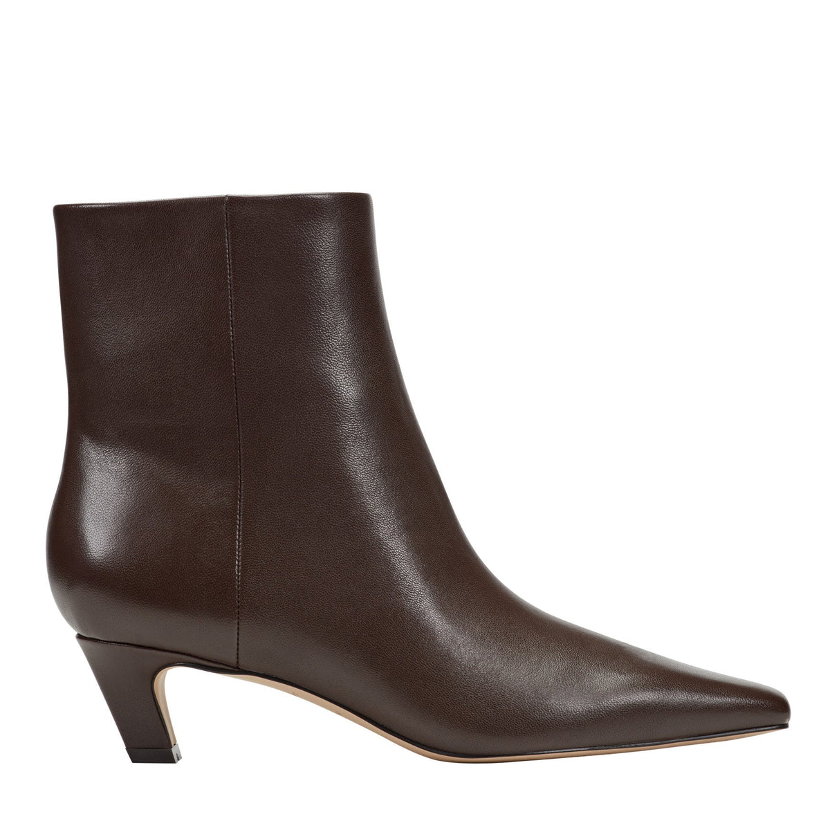 Danai Kitten Heel Leather Ankle Bootie - Dark Brown Leather / Marc Fisher Online
